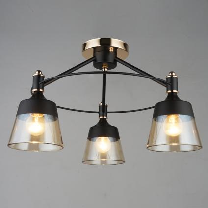 Люстра A3377/3B BK+FGD черный/золото 3x40W E27 d470 h280, QH20 П